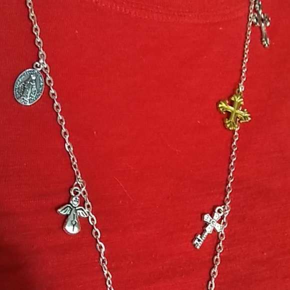 Crosses charm necklace 32" length customizable - Picture 3 of 8